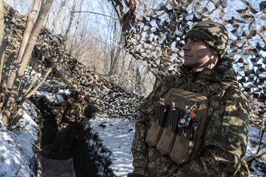 DONETSK OBLAST, UKRAINE - 26 FEB: