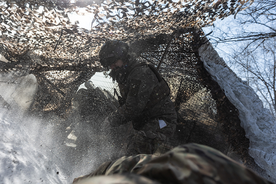 DONETSK OBLAST, UKRAINE - 26 FEB: