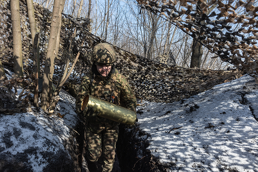 DONETSK OBLAST, UKRAINE - 26 FEB: