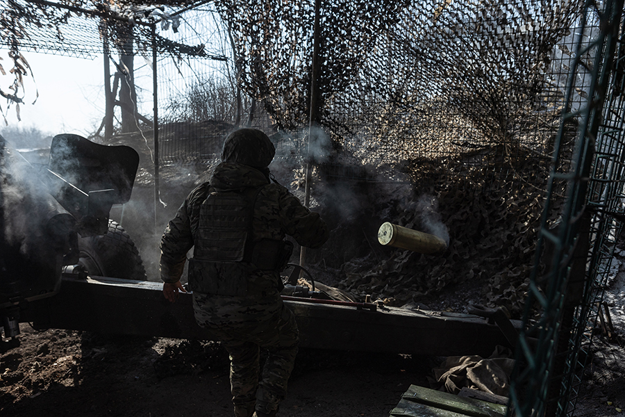 DONETSK OBLAST, UKRAINE - 26 FEB:
