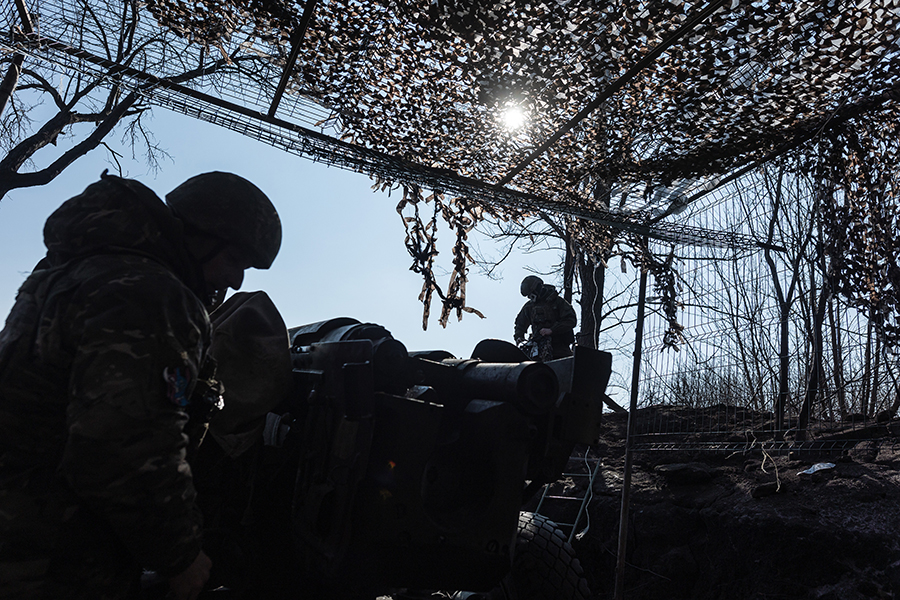 DONETSK OBLAST, UKRAINE - 26 FEB: